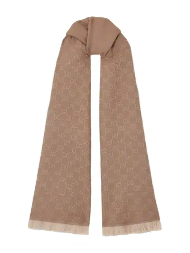 Gucci Frayed Wool-jacquard Scarf | Thumbnail 1
