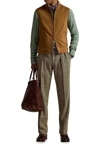 Polo Ralph Lauren Men's Classic Suede Double-Zip Vest - Cafe Brown | Thumbnail 2 Polo Ralph Lauren Men's Classic Suede Double-Zip Vest - Cafe Brown | Thumbnail 2