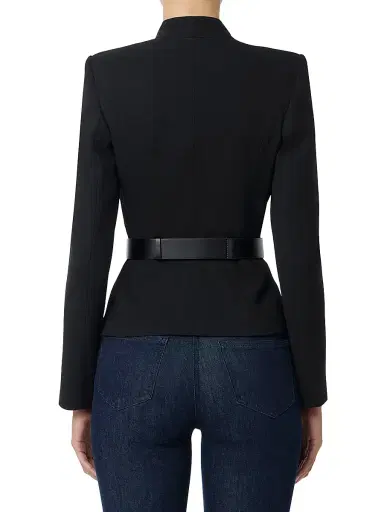 Elisabetta Franchi Women's Crêpe Satin Lapel Blazer | Thumbnail 3 Elisabetta Franchi Women's Crêpe Satin Lapel Blazer | Thumbnail 3