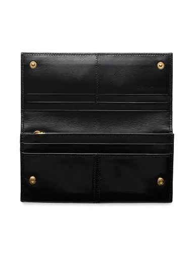 Prada Women's Large Leather Wallet - Black | Thumbnail 2 Prada Women's Large Leather Wallet - Black | Thumbnail 2