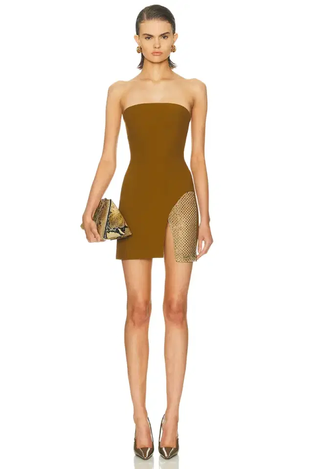 THE ATTICO Strapless Mini Dress