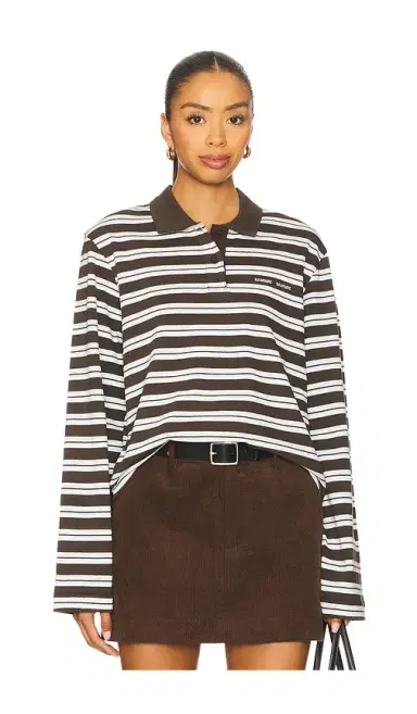 SAMSOE SAMSOE Sadover Longsleeve Polo Top | Thumbnail 1 SAMSOE SAMSOE Sadover Longsleeve Polo Top | Thumbnail 1