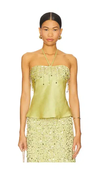 Asta Resort Yasmin Hand Beaded Halter Neck Top | Thumbnail 1 Asta Resort Yasmin Hand Beaded Halter Neck Top | Thumbnail 1