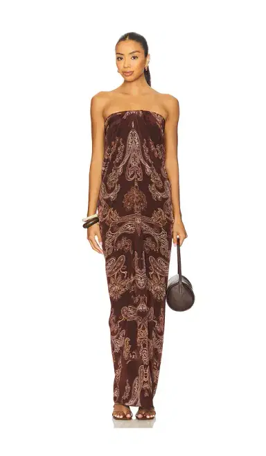 ROCOCO SAND Off Shoulder Maxi Dress | Thumbnail 1 ROCOCO SAND Off Shoulder Maxi Dress | Thumbnail 1