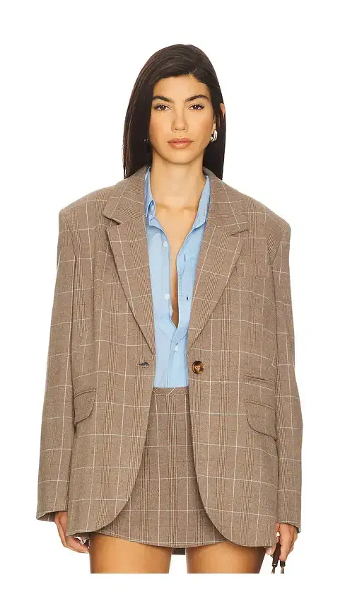 Free People Paper Cut Blazer Pinstripe