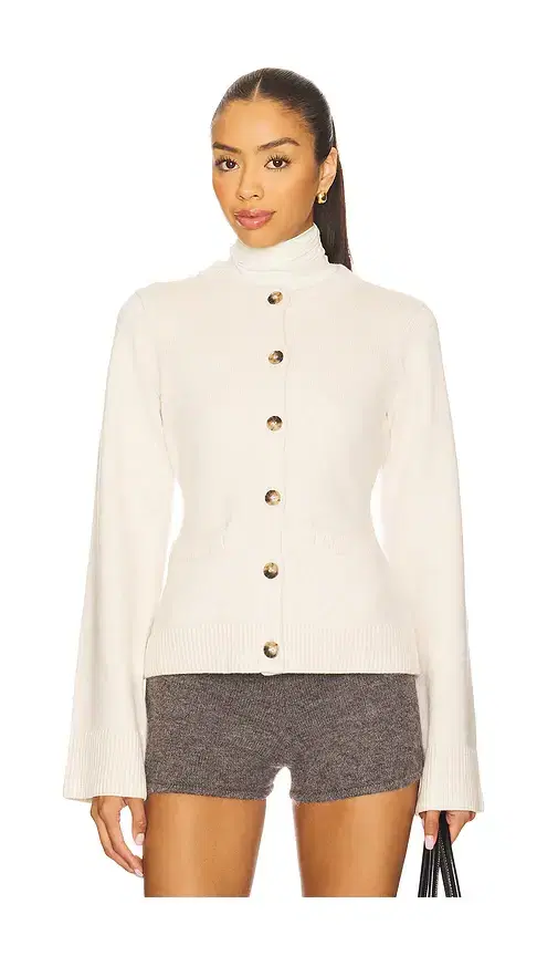Good American Button Front Knit Cardigan