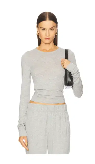 ÉTERNE Fitted Crewneck Long Sleeve Top | Thumbnail 1