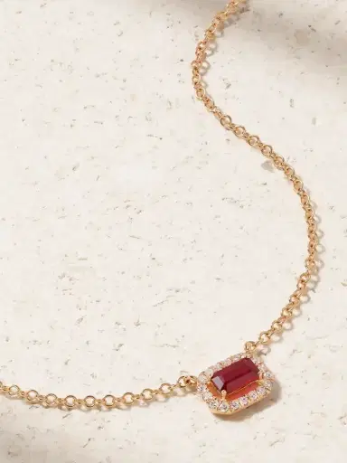 SHAY 18-karat Rose Gold, Ruby And Diamond Necklace | Thumbnail 1