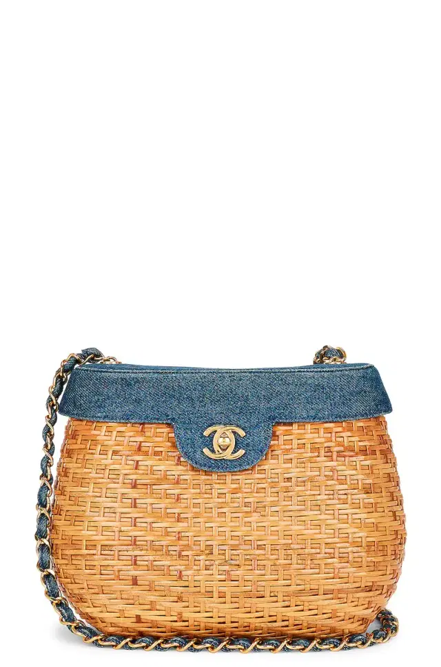 Chanel Vintage Wicker Basket Bag Chanel Vintage Wicker Basket Bag