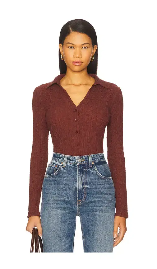 Long Sleeve Textured Top
