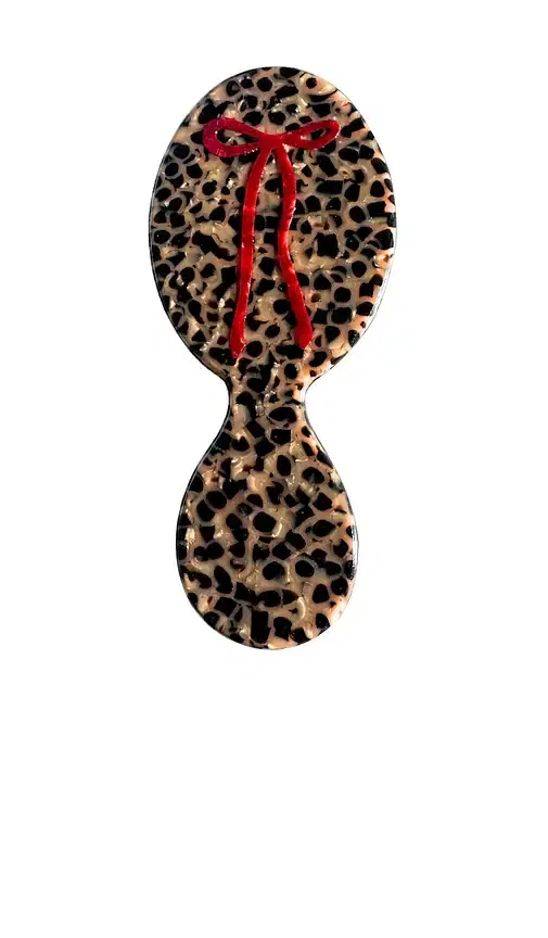 Solar Eclipse Hand-painted Compact Leopard Bow 2-1 Perfect Daily Brush