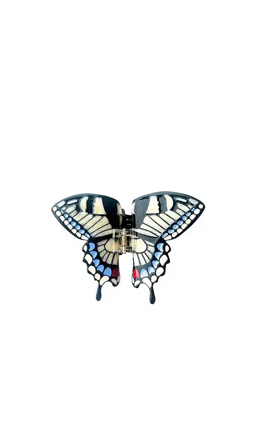 Solar Eclipse Hand-painted Swallowtail Butterfly Claw Hair Clip
