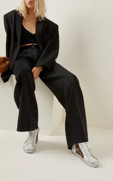 Golden Goose Slide Camo Suede and Leather Sneakers | Thumbnail 2 Golden Goose Slide Camo Suede and Leather Sneakers | Thumbnail 2