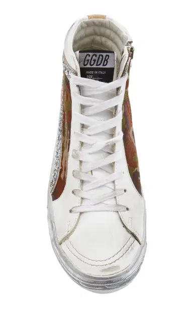 Golden Goose Slide Camo Suede and Leather Sneakers | Thumbnail 4 Golden Goose Slide Camo Suede and Leather Sneakers | Thumbnail 4