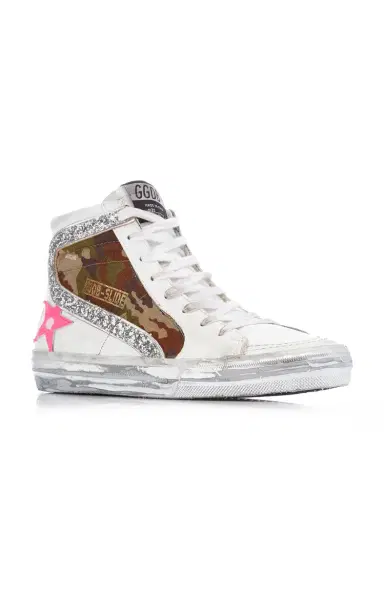 Golden Goose Slide Camo Suede and Leather Sneakers | Thumbnail 6 Golden Goose Slide Camo Suede and Leather Sneakers | Thumbnail 6