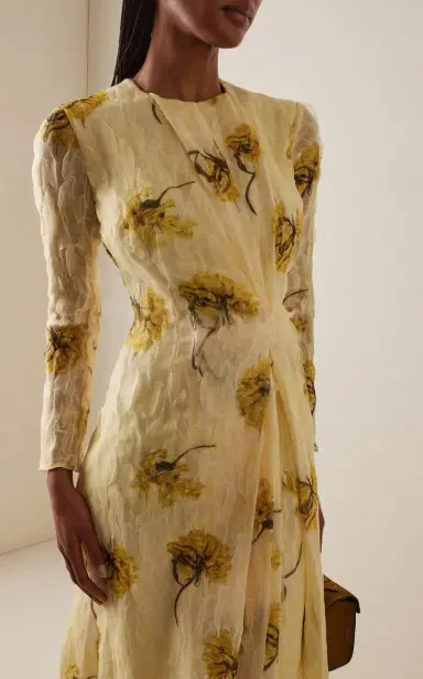 Emilia Wickstead Desiderio Printed Chiffon Gown | Thumbnail 3 Emilia Wickstead Desiderio Printed Chiffon Gown | Thumbnail 3