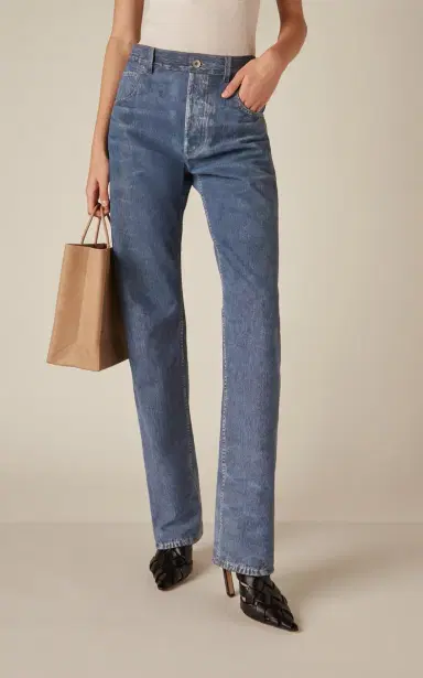 Bottega Veneta Denim-Printed Leather Trousers | Thumbnail 3 Bottega Veneta Denim-Printed Leather Trousers | Thumbnail 3