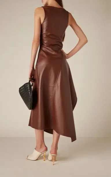 Bottega Veneta Asymmetric Leather Dress | Thumbnail 4 Bottega Veneta Asymmetric Leather Dress | Thumbnail 4
