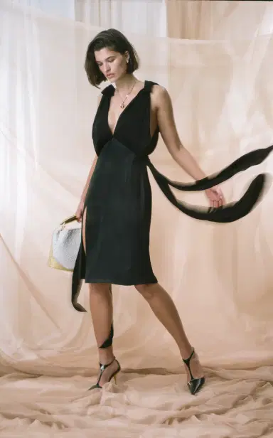 Bottega Veneta Silk Twill Dress | Thumbnail 2 Bottega Veneta Silk Twill Dress | Thumbnail 2