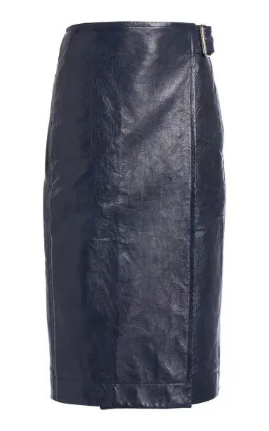 Bottega Veneta Belted Embossed-Leather Midi Pencil Skirt | Thumbnail 1 Bottega Veneta Belted Embossed-Leather Midi Pencil Skirt | Thumbnail 1