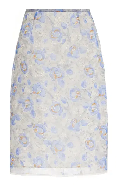Prada Peony Nylon Skirt | Thumbnail 1