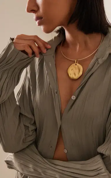 Lauren Rubinski 14K Yellow Gold Wire Necklace | Thumbnail 2