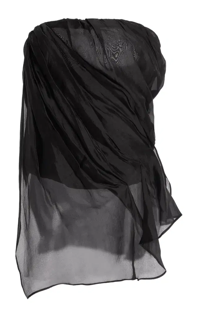 Gilian Draped Chiffon Bustier Top