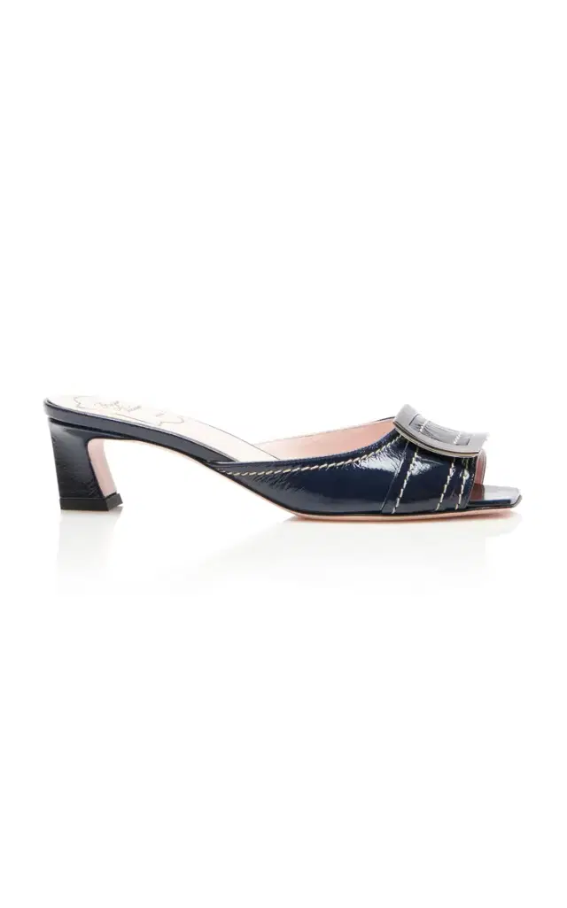 Roger Vivier Trompette Patent Leather Mules