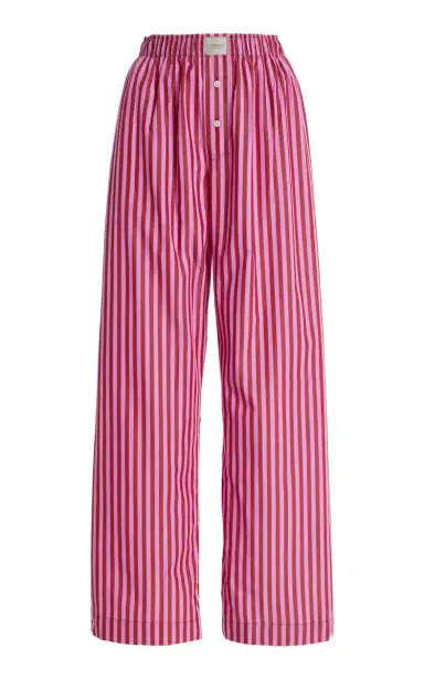 Comme Si La Boxer Alta Striped Cotton-Poplin Pants | Thumbnail 2