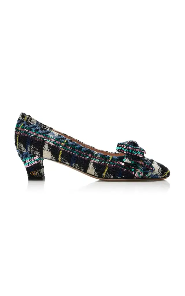 Valentino Garavani Bowow Tweed Pumps