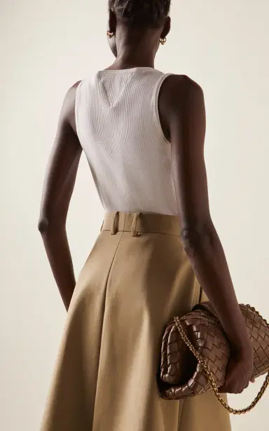 Bottega Veneta Ribbed Cotton Jersey Top | Thumbnail 4