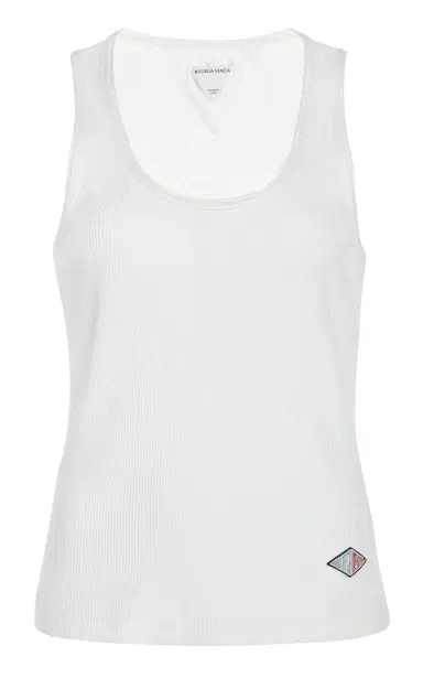 Bottega Veneta Ribbed Cotton Jersey Top | Thumbnail 1