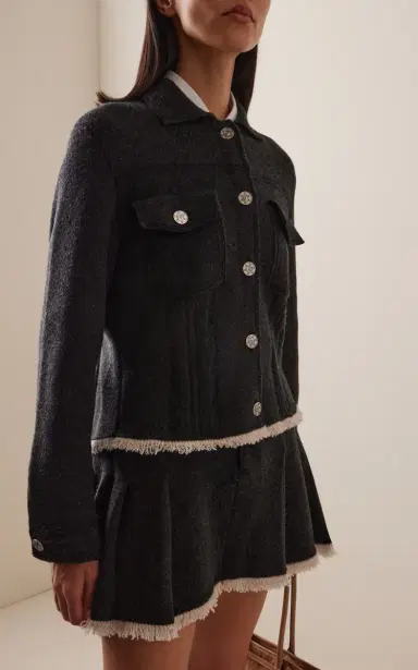 Barrie Pleated Cashmere Jacket | Thumbnail 2 Barrie Pleated Cashmere Jacket | Thumbnail 2