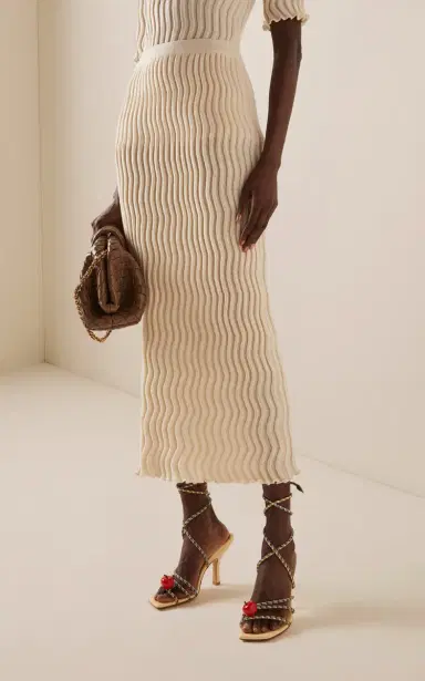 Bottega Veneta Ribbed Wool Midi Skirt | Thumbnail 3 Bottega Veneta Ribbed Wool Midi Skirt | Thumbnail 3