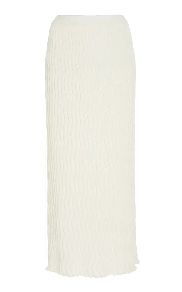 Bottega Veneta Ribbed Wool Midi Skirt