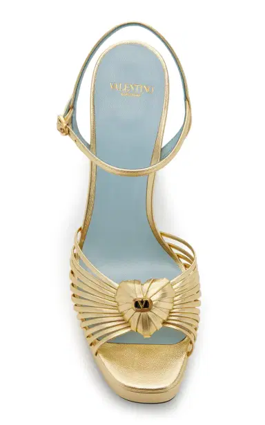 Valentino Garavani Royal Metallic Leather Platform Sandals | Thumbnail 3 Valentino Garavani Royal Metallic Leather Platform Sandals | Thumbnail 3