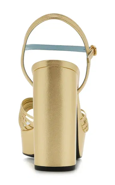 Valentino Garavani Royal Metallic Leather Platform Sandals | Thumbnail 5 Valentino Garavani Royal Metallic Leather Platform Sandals | Thumbnail 5
