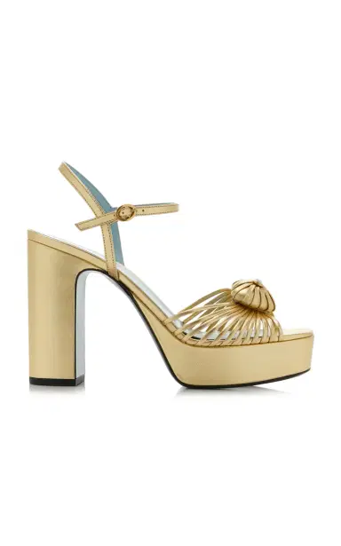 Valentino Garavani Royal Metallic Leather Platform Sandals | Thumbnail 6 Valentino Garavani Royal Metallic Leather Platform Sandals | Thumbnail 6
