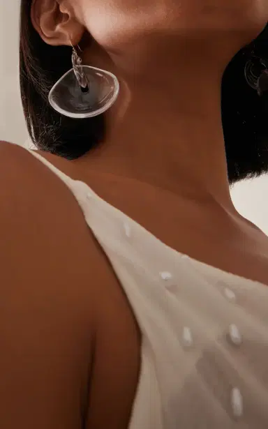 TEN THOUSAND THINGS Crystal Big Gong Hand Cut Stone Earring | Thumbnail 2