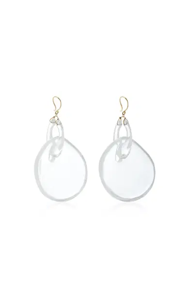 TEN THOUSAND THINGS Crystal Big Gong Hand Cut Stone Earring | Thumbnail 3