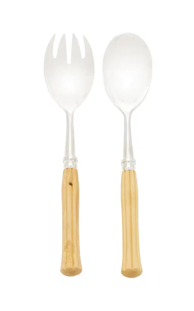 Majestic Boxwood Silver-Plated Salad Set  - Metallic