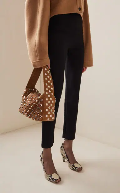 Khaite Elena Studded Suede Shoulder Bag | Thumbnail 3 Khaite Elena Studded Suede Shoulder Bag | Thumbnail 3