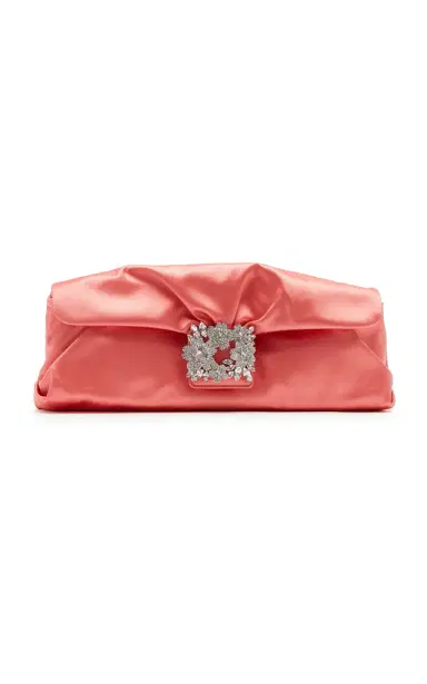 Roger Vivier Bouquet Strass-Embellished Satin Clutch | Thumbnail 7 Roger Vivier Bouquet Strass-Embellished Satin Clutch | Thumbnail 7