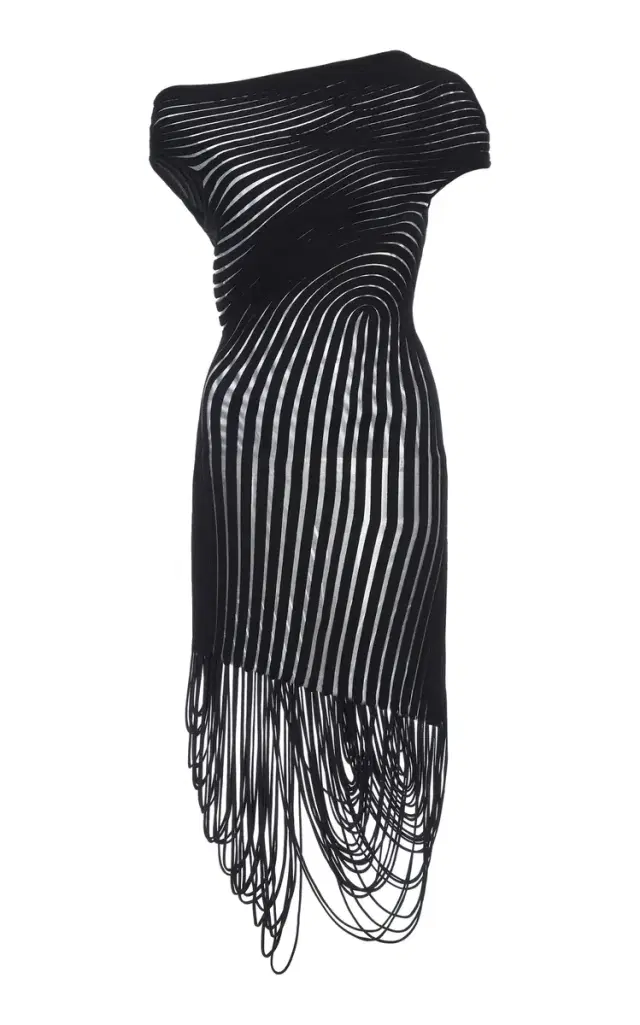 Embroidered Sheer Midi Dress