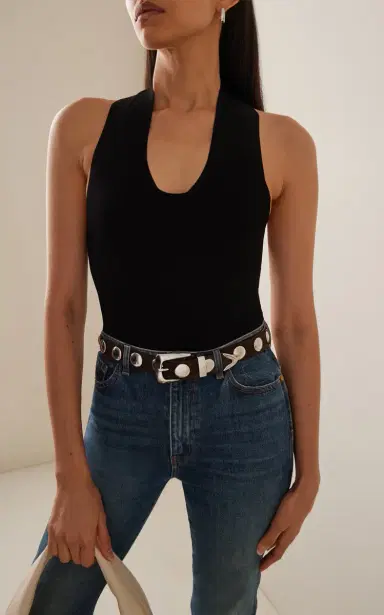 Khaite Benny Studded Suede Belt | Thumbnail 2 Khaite Benny Studded Suede Belt | Thumbnail 2