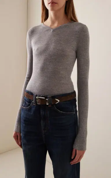 Khaite Benny Suede Belt | Thumbnail 2 Khaite Benny Suede Belt | Thumbnail 2