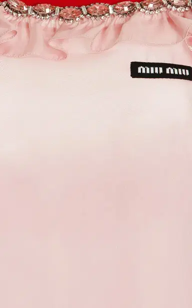 Miu Miu Ruffle-Trimmed Voile Slip Dress | Thumbnail 6 Miu Miu Ruffle-Trimmed Voile Slip Dress | Thumbnail 6