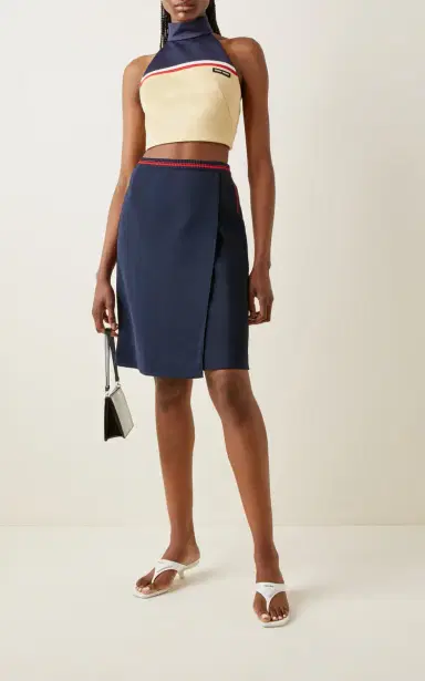 Miu Miu Flared Stripe-Detail Knit Skirt | Thumbnail 2 Miu Miu Flared Stripe-Detail Knit Skirt | Thumbnail 2
