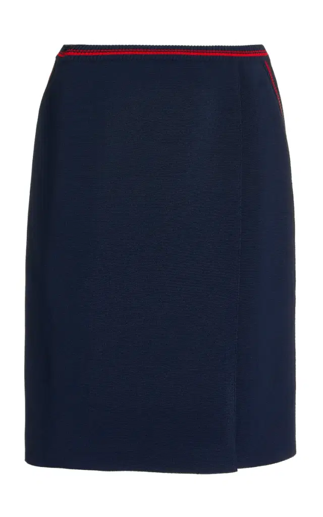 Miu Miu Flared Stripe-Detail Knit Skirt