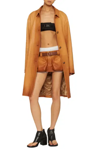 Miu Miu Leather Mini Skirt | Thumbnail 6 Miu Miu Leather Mini Skirt | Thumbnail 6